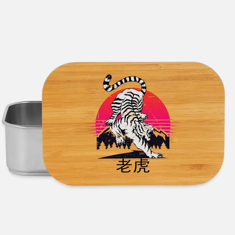 Chinesischer Weißer Tiger - Lunch Box - Silber
