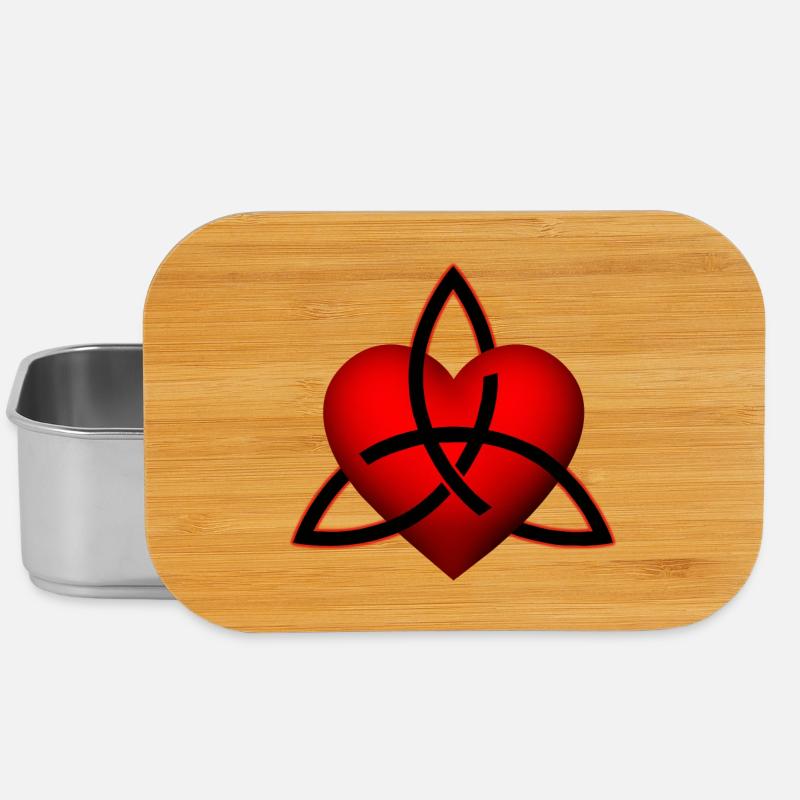 Celtic Heart Pattern - Lunch Box - silver