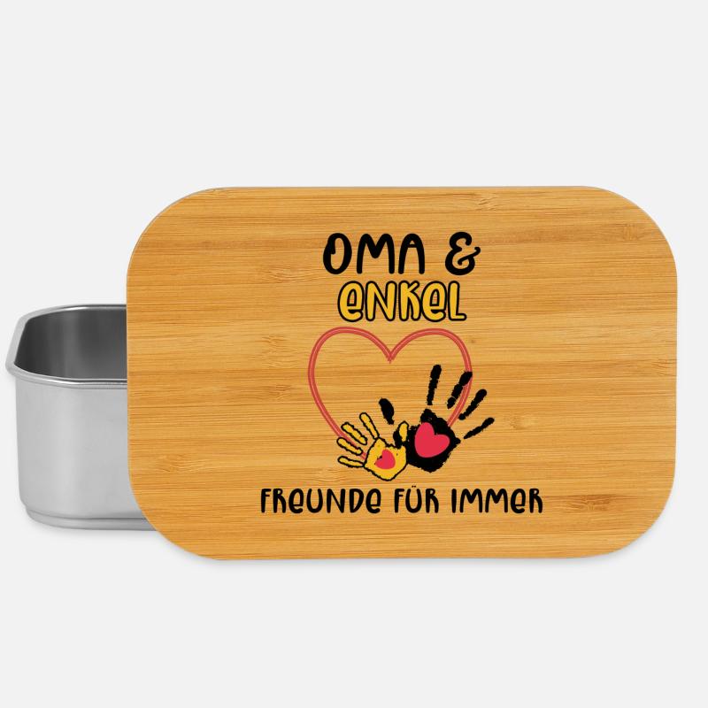 Großmutter Enkel Statement Oma - Lunch Box - Silber