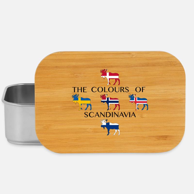 Scandinavia Flags Moose Colors Norway - Lunch Box - silver