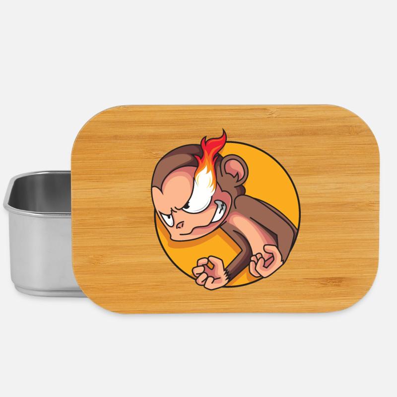 Rage-Äffchen - Lunch Box - Silber