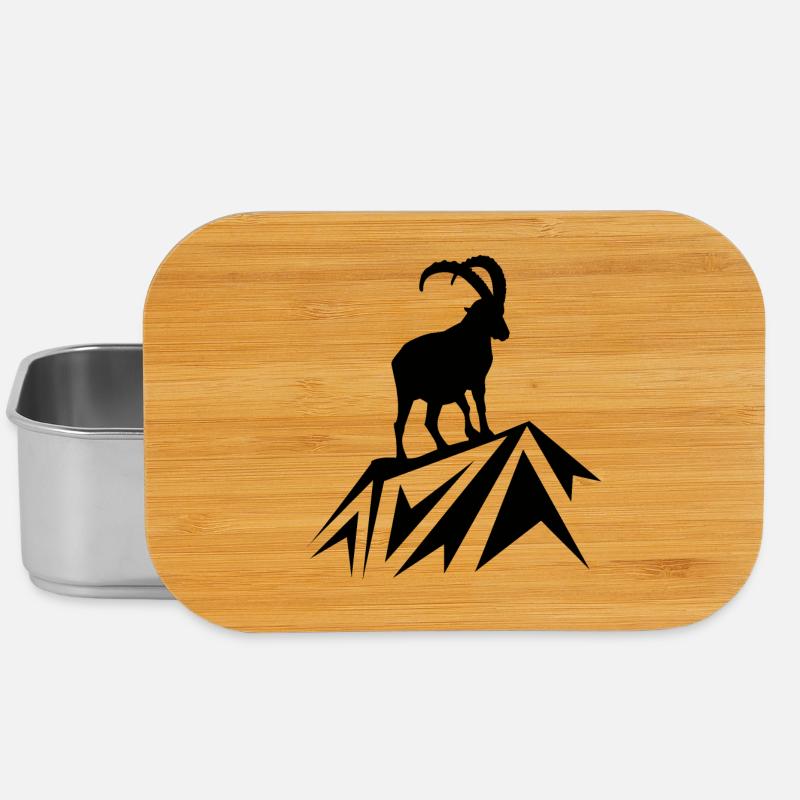 Capricorn on a mountain - Lunch Box - silver