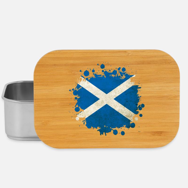 Schottland Klecks Flaggen Design - Lunch Box - Silber