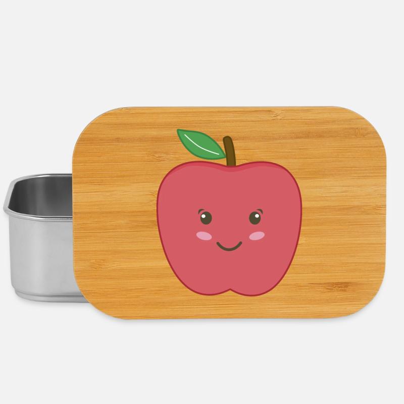 Pomme Kawaii - Boîte à goûter - argent