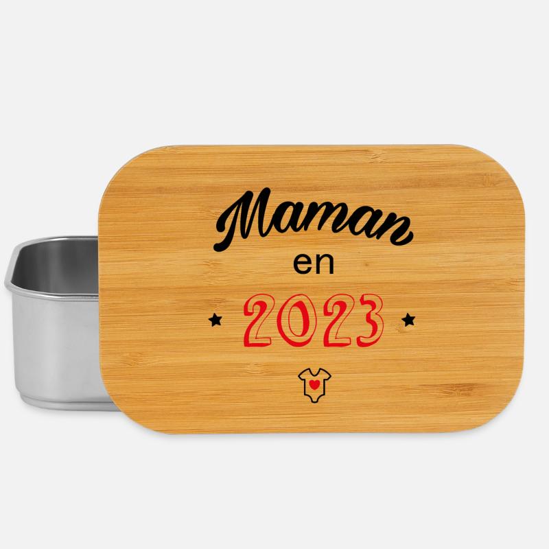Maman en 2023 - Boîte à goûter - argent