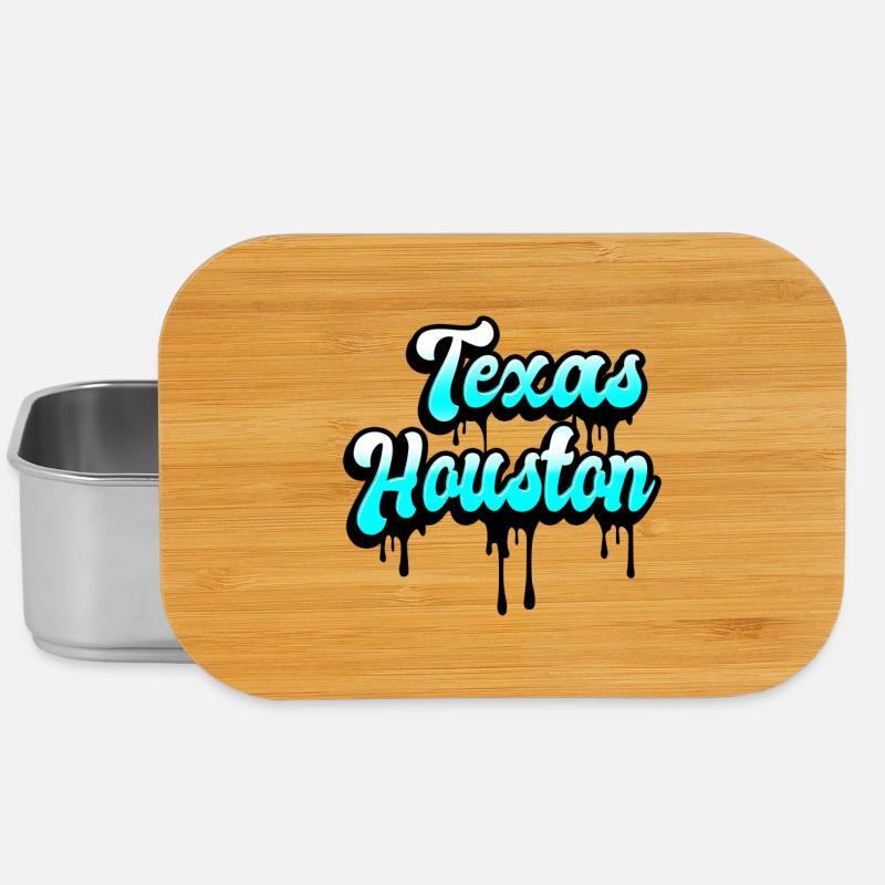 Texas Houston Design - Lunch Box - Silber