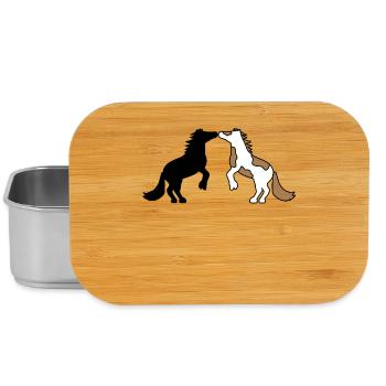 Chevaux islandais chevaux amour galop arabes - Boîte à goûter - argent - Devant