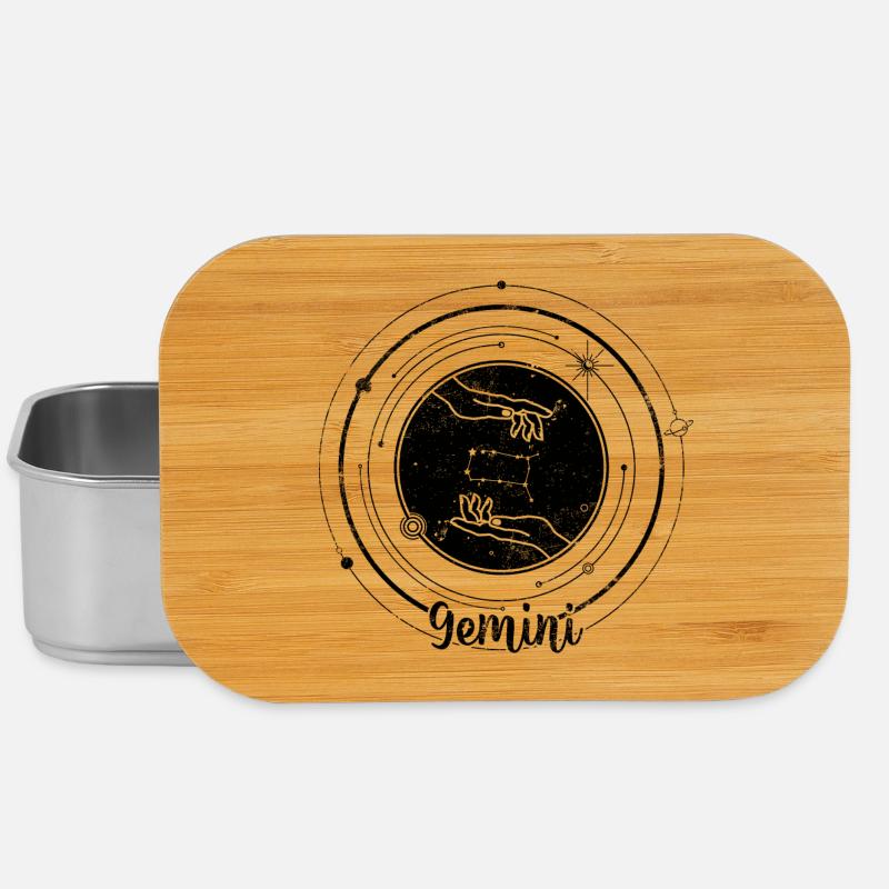 Midnight Palm Silhouette - Lunch Box - Silber