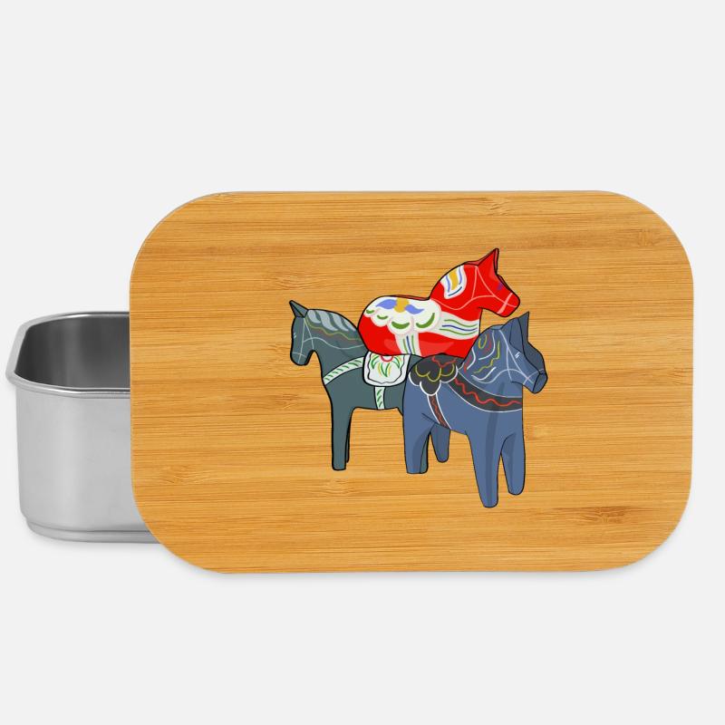 Dala Pferde - Lunch Box - Silber