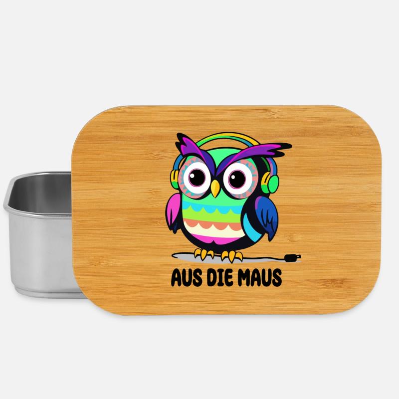 Lustige Eule Aus die Maus - Lunch Box - Silber