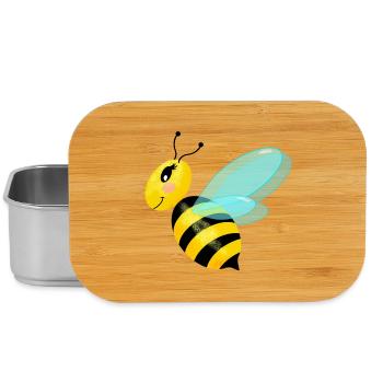Flying graceful bee - Lunch Box - silver - Front