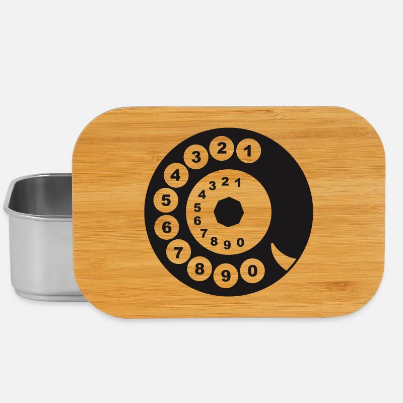 Ancienne numérotation téléphonique - Boîte à goûter - argent