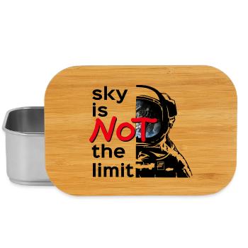 sky is Not the limit black - Lunch Box - Silber - Vorne