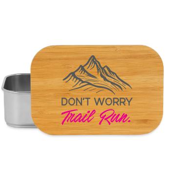 Mach dir keine Sorgen. Trailrun. - Lunch Box - Silber - Vorne