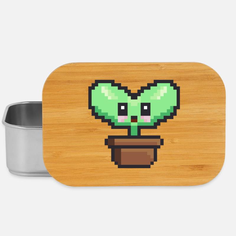 Pflanzliche Pixelkunst - Lunch Box - Silber
