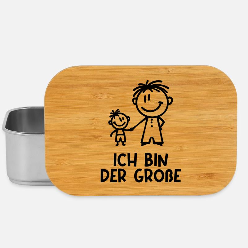 Großer Bruder Bruderherz Statement Geschwister - Lunch Box - Silber