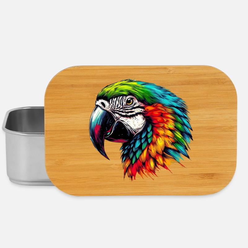 Papageien-Ara - Lunch Box - Silber