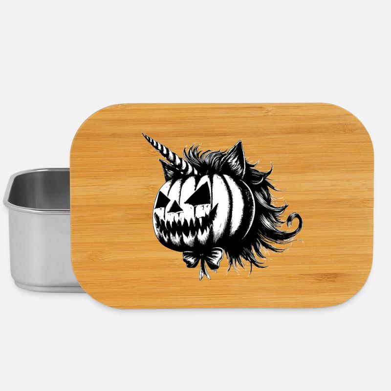 Chat-Licorne d'Halloween - Boîte à goûter - argent