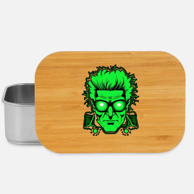 Green Face - Lunch Box - silver