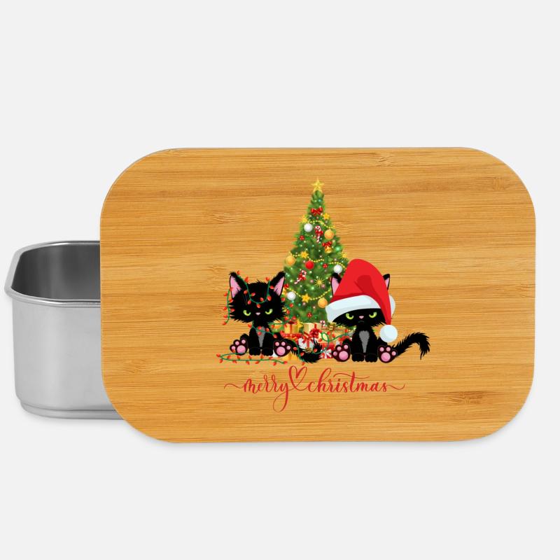 Christmas Cats - Lunch Box - silver