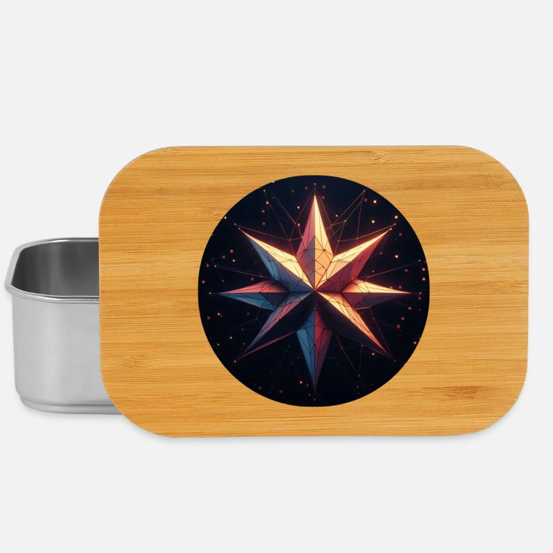 Bunter Stern Galaxy - Lunch Box - Silber