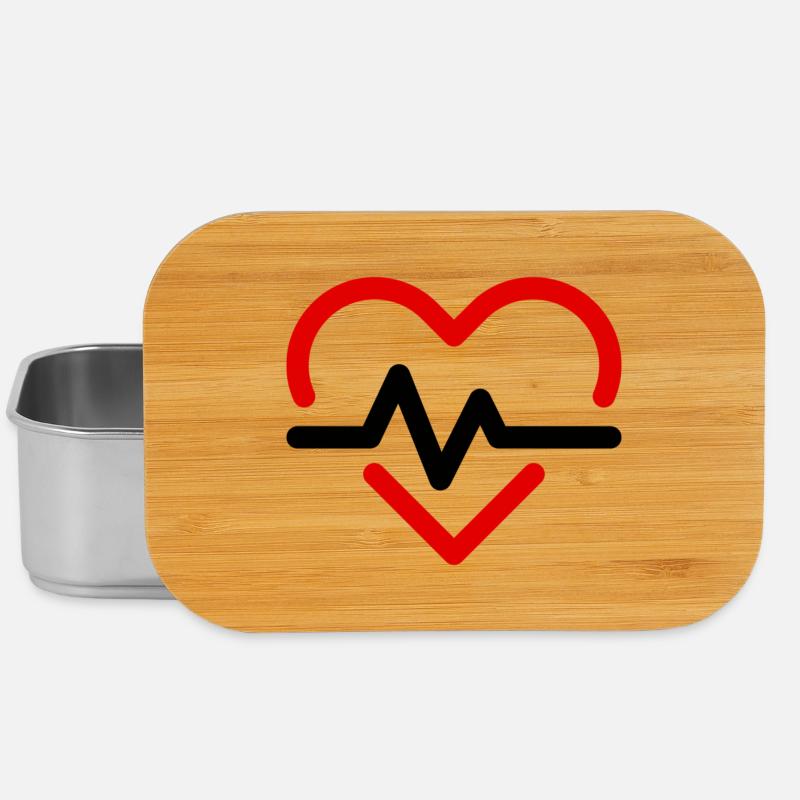 heart beat - Lunch Box - Silber