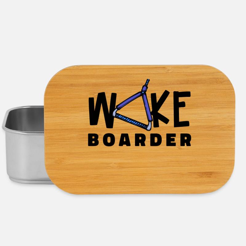 Wakeboard Statement Wasserski Welle Kitesurfer - Lunch Box - Silber
