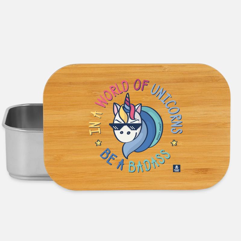 Licorne badass - Boîte à goûter - argent