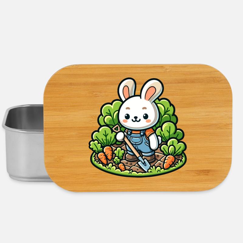 Erntetrichter: Der Gartenhase - Lunch Box - Silber