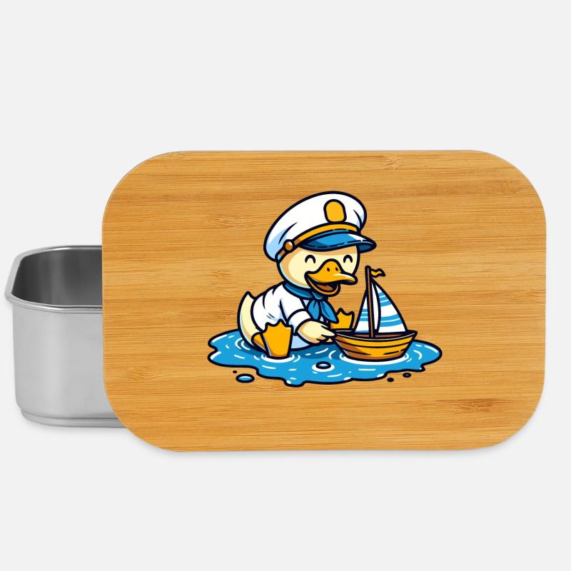 Sailing Duck: The Seafaring Captain - Lunch Box - silver