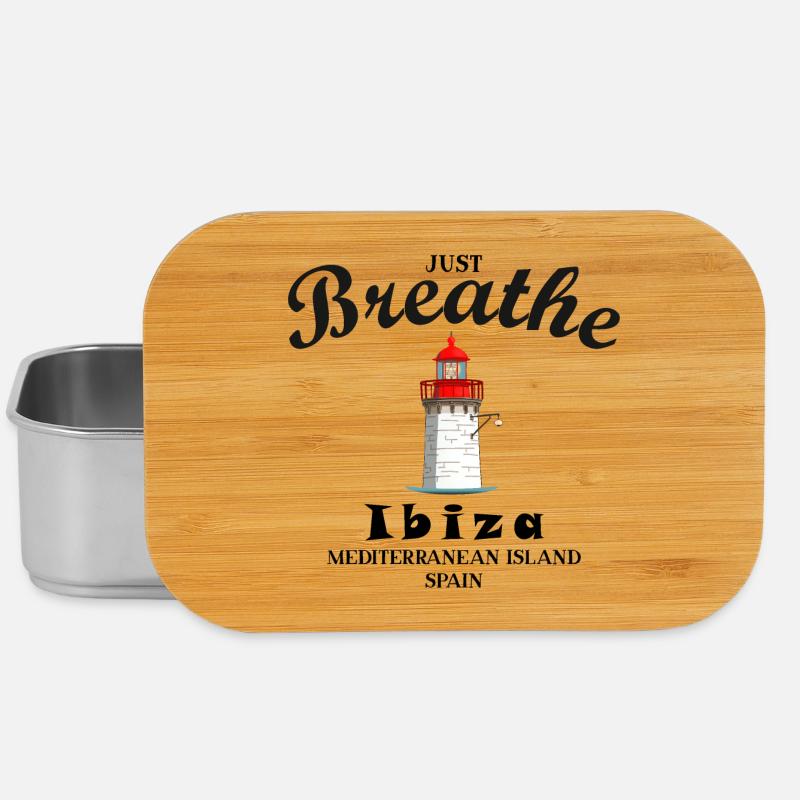Ibiza Leuchtturm am Hafen, Durchatmen, Spanien - Lunch Box - Silber