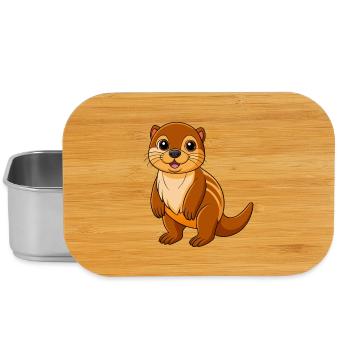 Loutre Mascotte mignonne Personnage de dessin animé Kawaii - Boîte à goûter - argent - Devant
