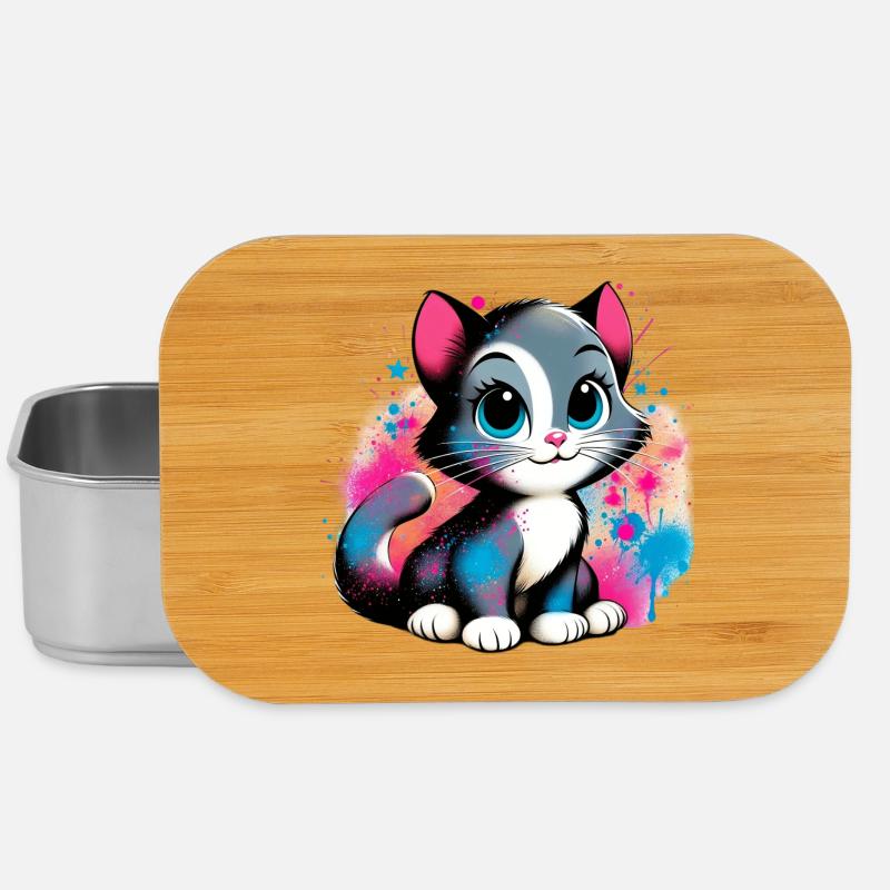 Katze - Lunch Box - Silber