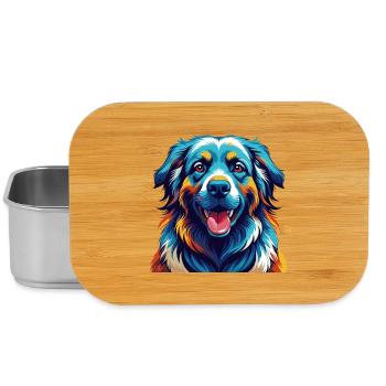 Chien de berger polonais Dessin animé Kawaii - Boîte à goûter - argent - Devant