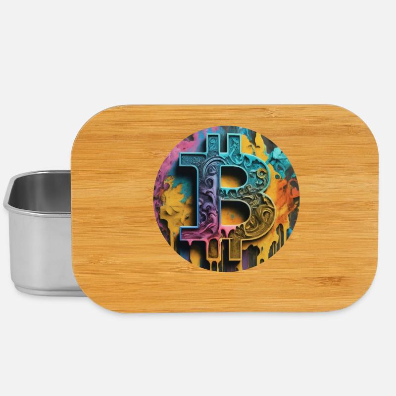 Bitcoin graffiti: Colorful and rebellious - Lunch Box - silver