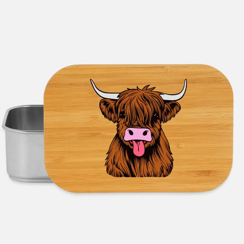 Highland bull - Lunch Box - silver