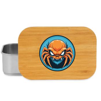Spinne Niedliche Kawaii Cartoon Clipart Tier Haustier Logo - Lunch Box - Silber - Vorne