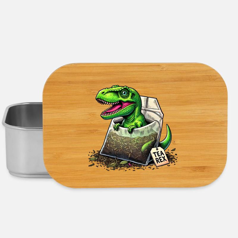 Tea rex T-rex dinosaur - Lunch Box - silver