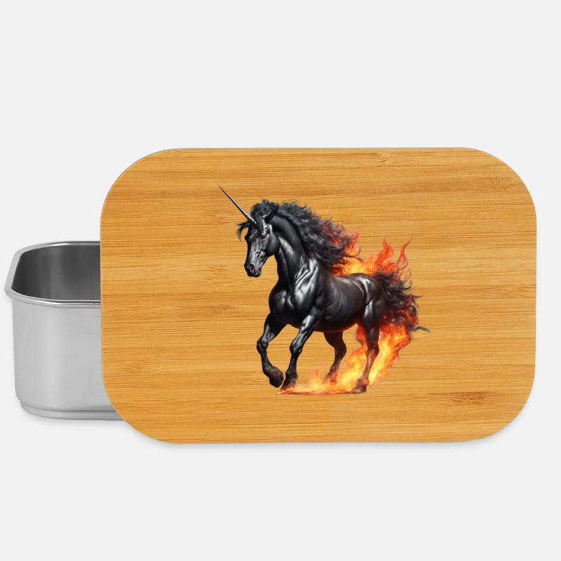 Das mächtige schwarze Einhorn - Lunch Box - Silber