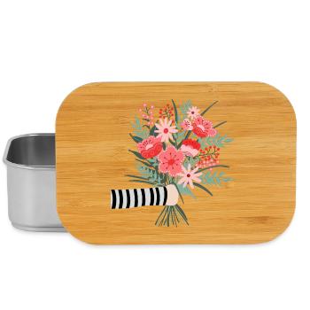 Einfach mal Danke sagen - ein lieber Blumengruß - Lunch Box - Silber - Vorne