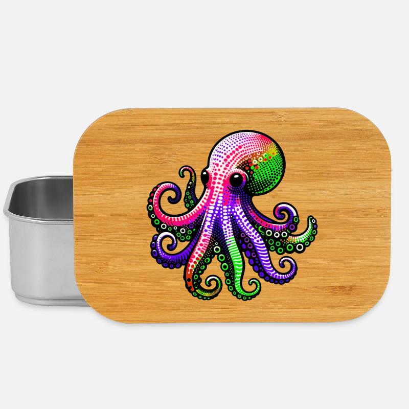 Krake - Lunch Box - Silber