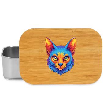 Australische Nebelkatze Rasse Karikatur Kawaii Tier Pe - Lunch Box - Silber - Vorne
