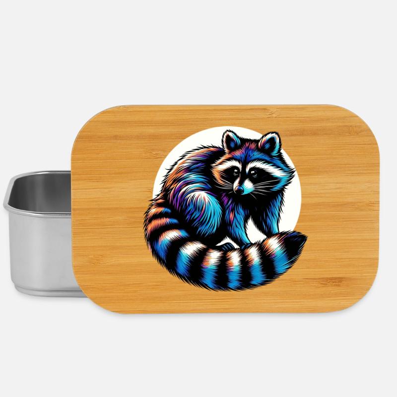 Waschbär - Lunch Box - Silber