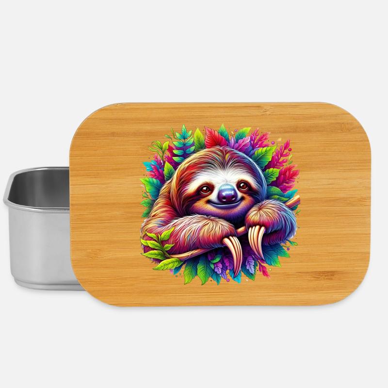Faultier - Lunch Box - Silber