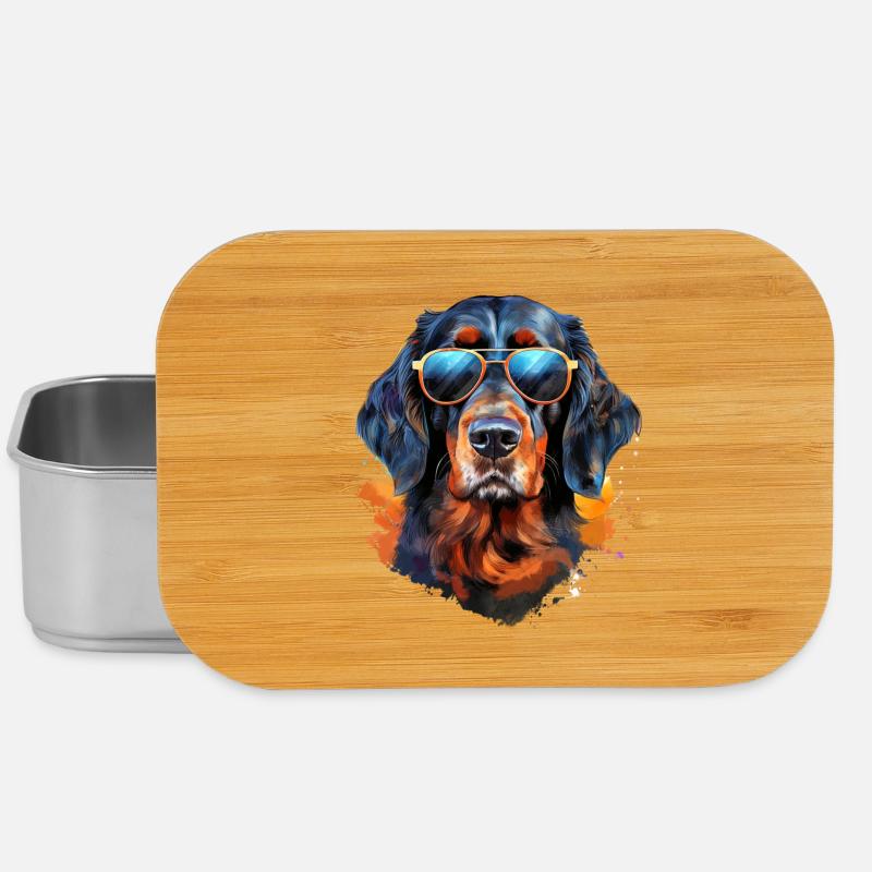Gordon Setter avec lunettes de soleil - Boîte à goûter - argent