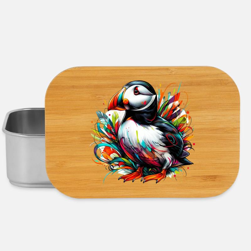 Papageitaucher - Lunch Box - Silber