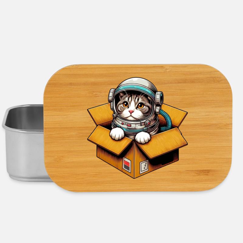 Astronaut Katze - Lunch Box - Silber