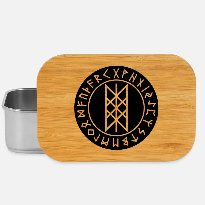 Wyrd schwarzer Runenkreis - Lunch Box - Silber