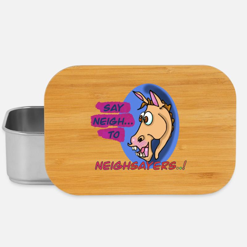 Design du cheval Neigh Sayers Punny - Boîte à goûter - argent