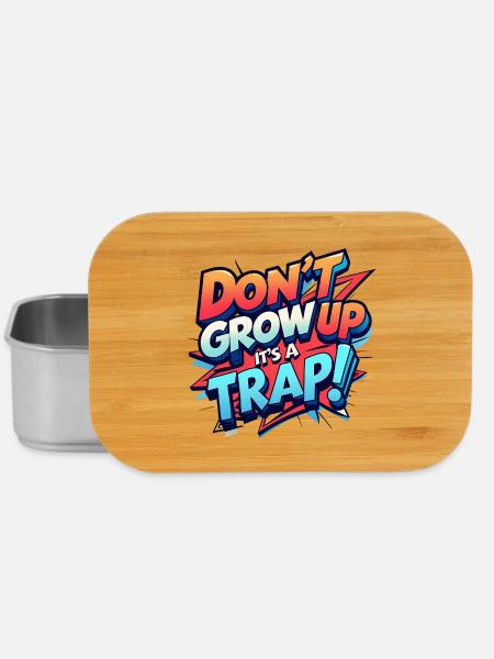 Don't Grow Up - Lunch Box - Silber